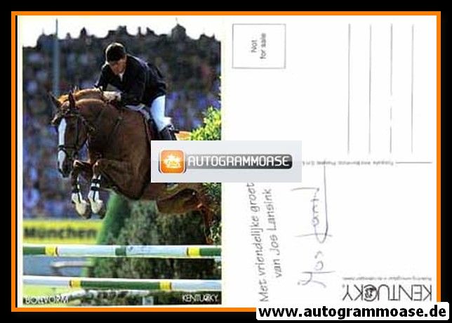 Autogramm Reiten | Jos LANSINK | 2000er (Sprungszene Color Kentucky) OS-Gold