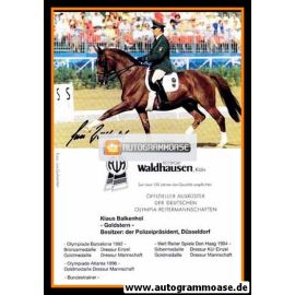 Autogramm Reiten | Klaus BALKENHOL | 2000er (Waldhausen)