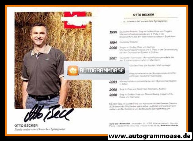 Autogramm Reiten | Otto BECKER | 2000er (Euro-Star) _