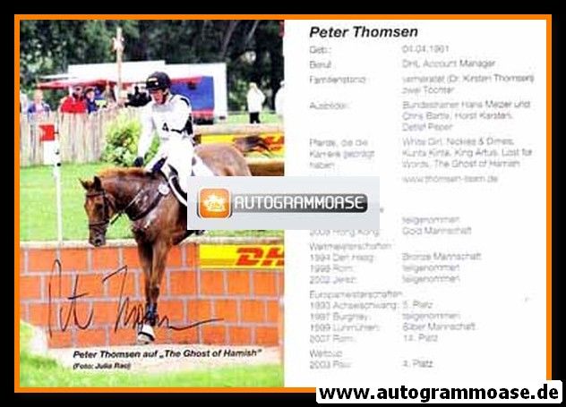 Autogramm Reiten | Peter THOMSEN | 2008 (Ghost Of Hamish)
