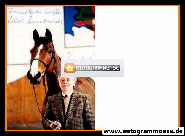 Autogramm Reiten | UNBEKANNT | 1990er Foto (Portrait Color "Lausbub")