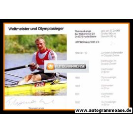 Autogramm Rudern | Thomas LANGE | 1990er (Portrait Color)