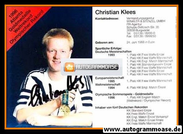 Autogramm Schiessen | Christian KLEES | 1998 (Olympiasieg)