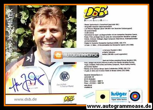 Autogramm Schiessen | Hans-Jörg MEYER | 2008 (DSB)