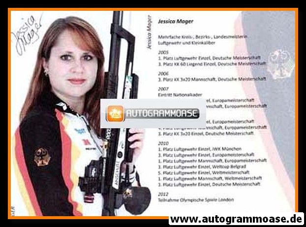 Autogramm Schiessen | Jessica MAGER | 2012 (Portrait Color)