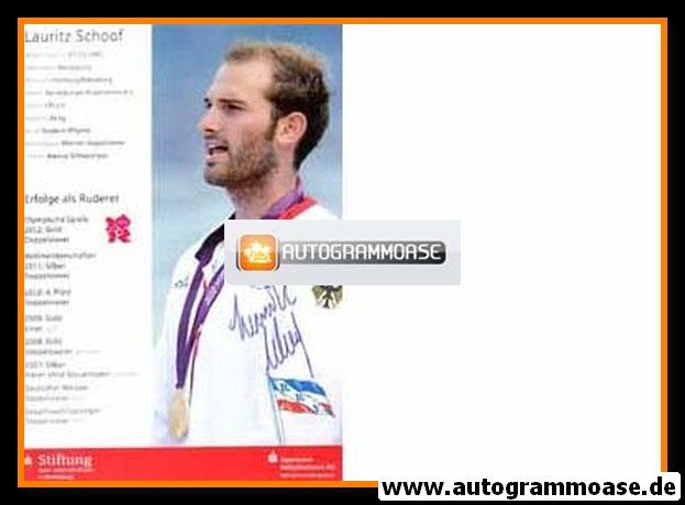 Autogramm Rudern | Lauritz SCHOOF | 2012 (Sparkasse)