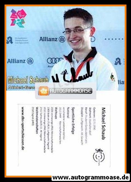 Autogramm Paralympics | Schiessen | Michael SCHAUB | 2012 (London)