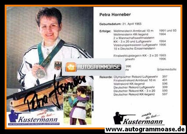 Autogramm Schiessen | Petra HORNEBER | 1996 (Kustermann)