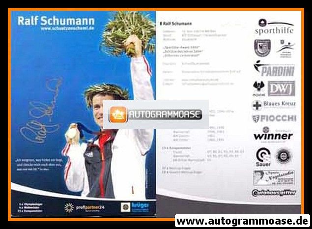 Autogramm Schiessen | Ralf SCHUMANN | 2004 (Portrait Color) OS-Gold