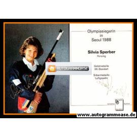 Autogramm Schiessen | Silvia SPERBER | 1980er (Portrait Color)