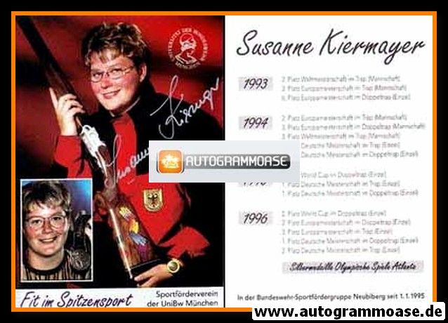 Autogramm Schiessen | Susanne KIERMAYER | 1996 (UniBw)