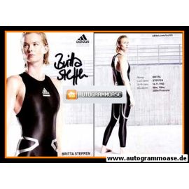 Autogramm Schwimmen | Britta STEFFEN | 2008 (Portrait Color Adidas) OS-Gold