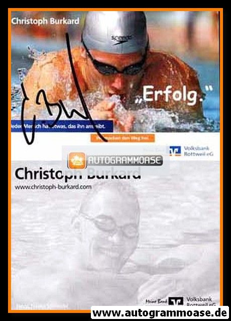Autogramm Paralympics | Schwimmen | Christoph BURKARD | 2000er (Volksbank)