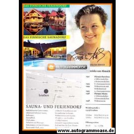 Autogramm Schwimmen | Franziska VAN ALMSICK | 1998 (Portrait Color) Leuthen OS-Silber