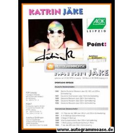 Autogramm Schwimmen | Katrin JÄKE | 1995 (AOK)