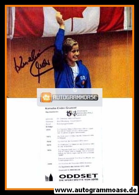Autogramm Schwimmen | Kornelia ENDER | 1980er (Siegerehrung Color) OS-Gold DDR