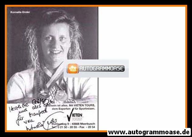 Autogramm Schwimmen | Kornelia ENDER | 1980er (Portrait SW Vieten) OS-Gold DDR