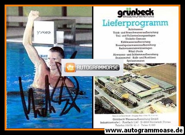 Autogramm Schwimmen | Michael GROSS | 1980er (Grünbeck)