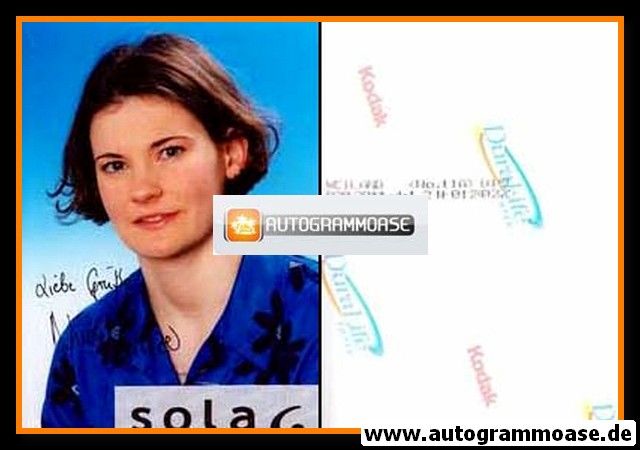 Autogramm Schwimmen | Nicole HETZER | 2000er Foto (Portrait Color)