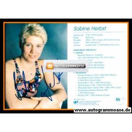Autogramm Schwimmen | Sabine HERBST | 1996 (Portrait Color)