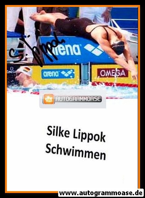 Autogramm Schwimmen | Silke LIPPOK | 2010er Foto (Startszene)