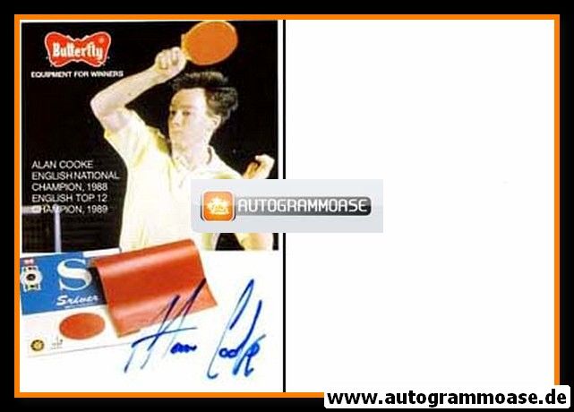 Autogramm Tischtennis | Alan COOKE | 1980er (Butterfly)