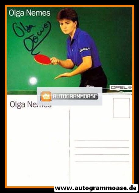 Autogramm Tischtennis | Olga NEMES | 1990er (Opel)