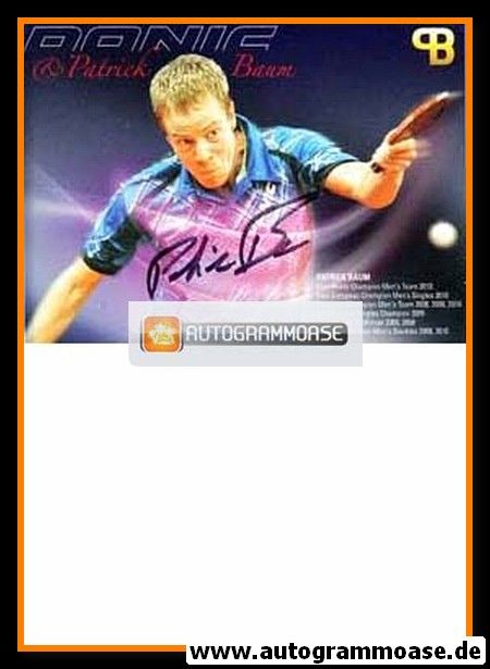 Autogramm Tischtennis | Patrick BAUM | 2010 (Donic) 1