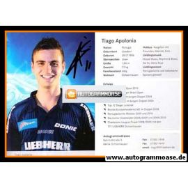 Autogramm Tischtennis | TTF Liebherr Ochsenhausen | 2011 | Tiago APOLONIA