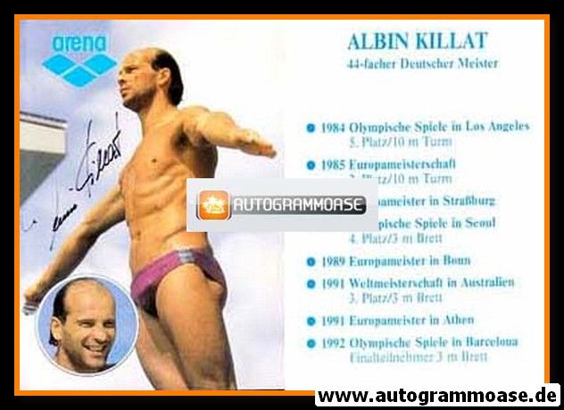 Autogramm Wasserspringen | Albin KILLAT | 1992 (Arena)