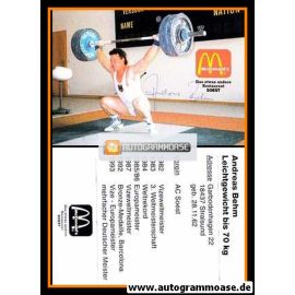 Autogramm Gewichtheben | Andreas BEHM | 1993 (McDonalds)