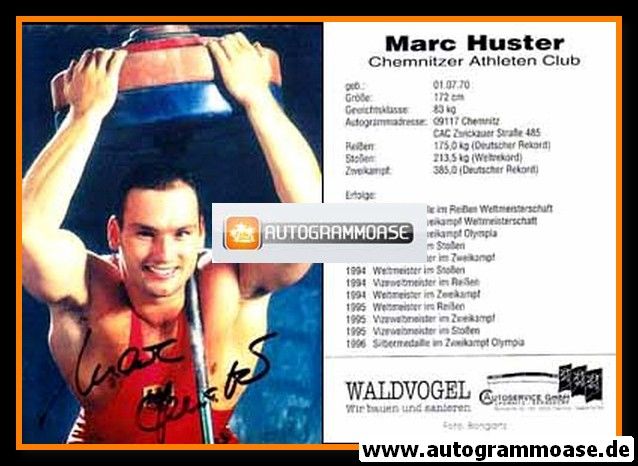 Autogramm Gewichtheben | Marc HUSTER | 1996 (Portrait Color)