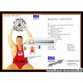 Autogramm Gewichtheben | Manfred NERLINGER | 1990er (RH Alurad)