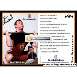 Autogramm Gewichtheben | Tom SCHWARZBACH | 2010 (Bundeswehr)