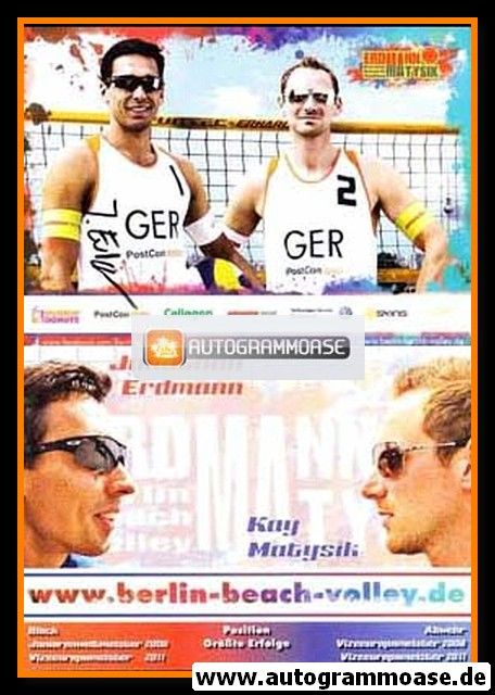 Autogramm Beachvolleyball | Jonathan ERDMANN | 2010er (Portrait Color)