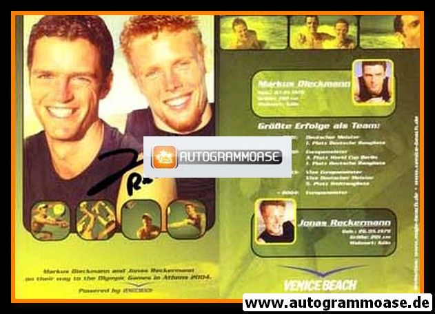 Autogramm Beachvolleyball | Jonas RECKERMANN | 2004 (Venice Beach)