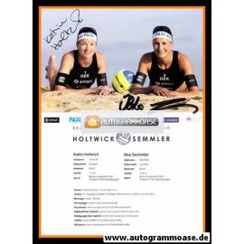 Autogramme Beachvolleyball | Ilka SEMMLER + Katrin HOLTWICK | 2010er (Portrait Color)