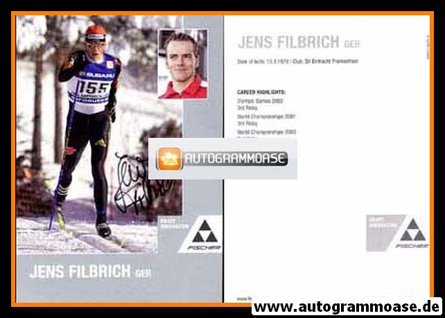 Autogramm Langlauf | Jens FILBRICH | 2005 (Collage Color Fischer) OS-Silber