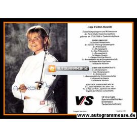 Autogramm Fechten | Anja FICHTEL | 1996 (Portrait Color VS) OS-Gold