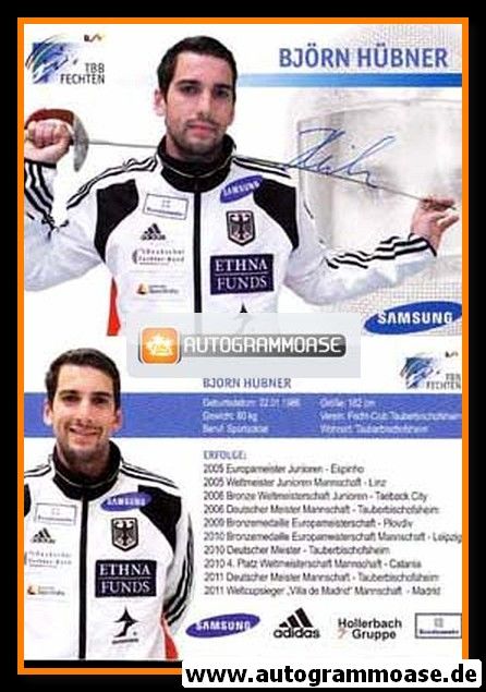 Autogramm Fechten | Björn HÜBNER | 2011 (Samsung)