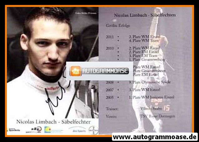 Autogramm Fechten | Nicolas LIMBACH | 2011 (Portrait Color)