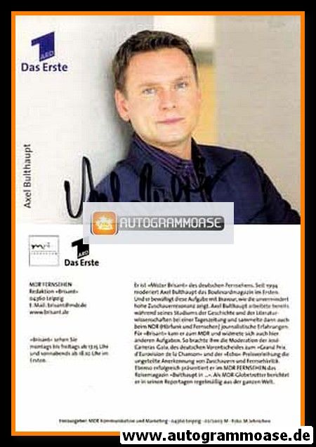 Autogramm TV | ARD | Axel BULTHAUPT | 2000er "Brisant"