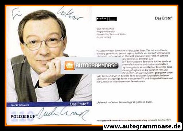 Autogramm TV | ARD | Jaecki SCHWARZ | 2001 "Polizeiruf 110"
