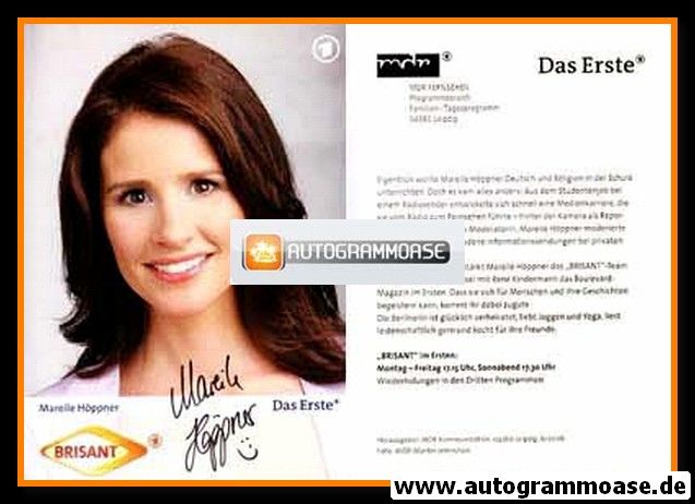 Autogramm TV | ARD | Mareile HÖPPNER | 2008 "Brisant"