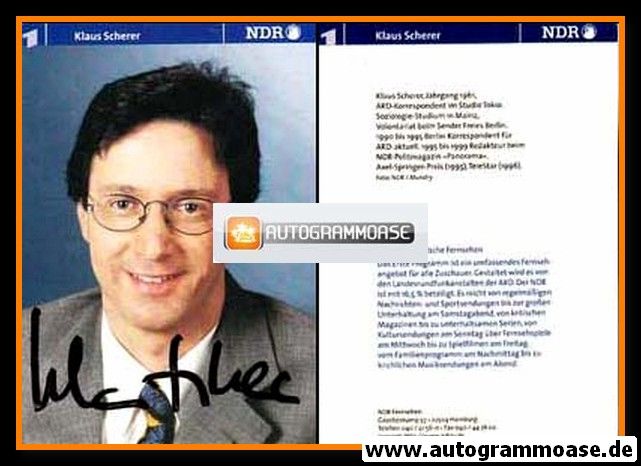 Autogramm TV | ARD | Klaus SCHERER | 2000er (Portrait Color NDR)