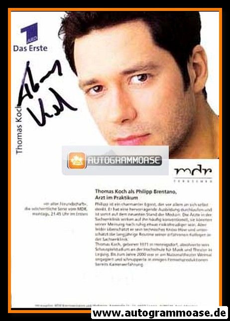 Autogramm TV | ARD | Thomas KOCH | 2002 "In Aller Freundschaft" (Jehnichen)