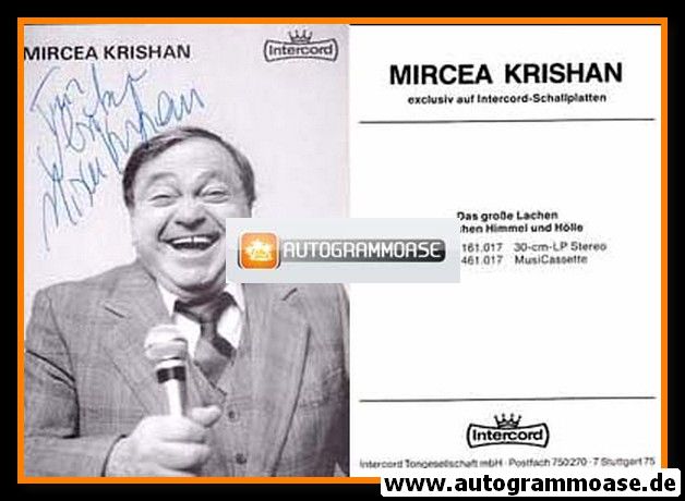 Autogramm Schauspieler | Mircea KRISHAN | 1978 "Das Grosse Lachen" (Intercord)