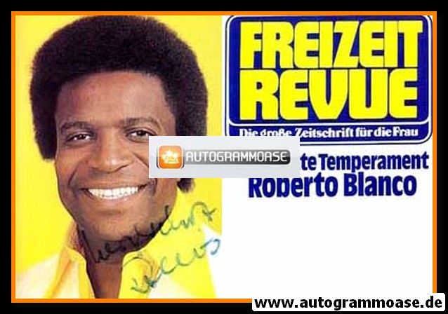Autogramm Schlager | Roberto BLANCO | 1970er (Portrait Color Freizeit Revue)