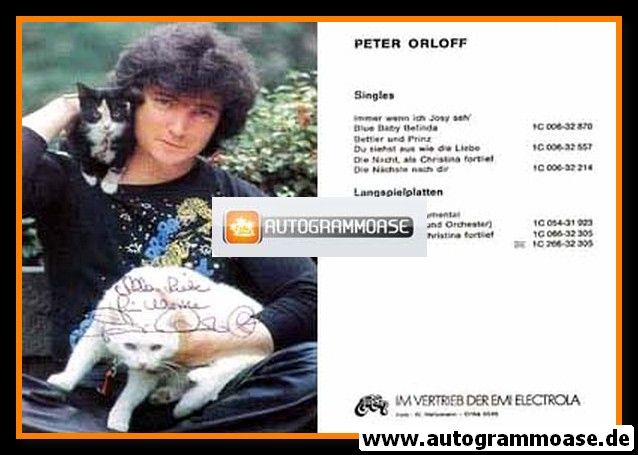 Autogramm Schlager | Peter ORLOFF | 1977 "Josy" (Portrait Color EMI)