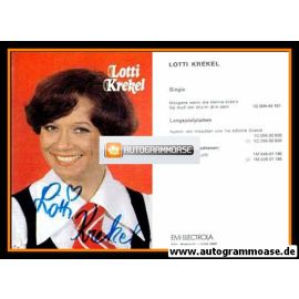 Autogramm Schlager | Lotti KREKEL | 1978 "Morgens Wenn" (Portrait Color EMI)